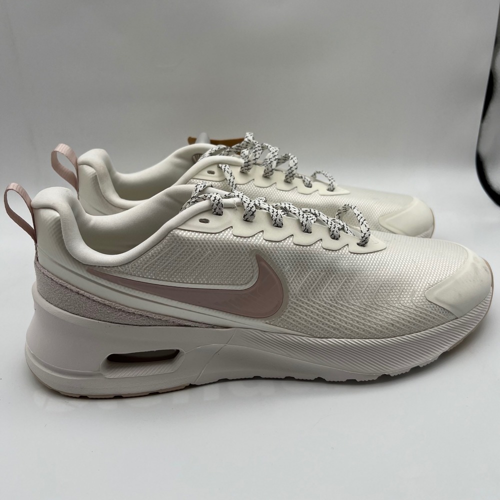 Nike Air Max Nuaxis Sneakers Womens 9.5 Sail Pink White Mesh Low Top Lace Up